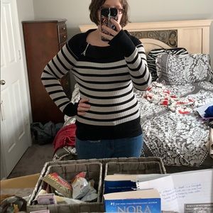 Black and grey sweater